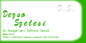 dezso szelesi business card