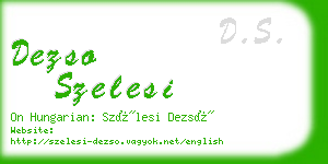 dezso szelesi business card